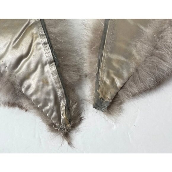 Vintage 50s Silver Fox Fur 40" Collar from Dress Coat - Picture 6 of 6
